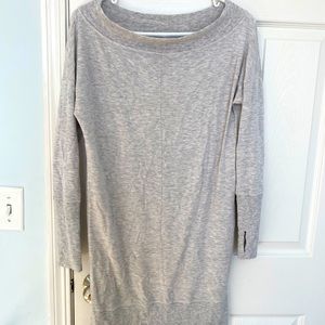 Cozy stretchy long off shoulder ballet sweater